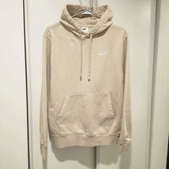Nike Club Fleece Hoodie Beige Oatmeal  Pullover - Picture 9 of 9